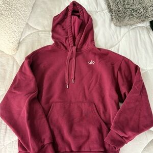 ALO Yoga Burgundy Hoodie